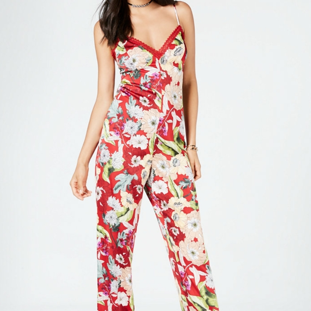 GUESS Floral-Print Jumpsuit